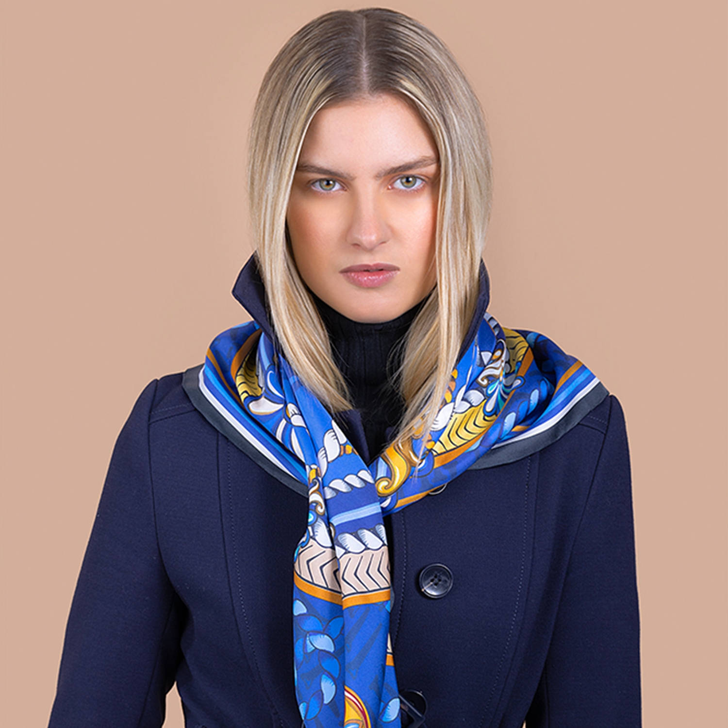 Heritage scarf in blue by Tawalap